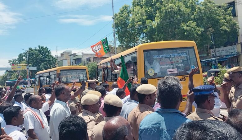 Protest against Dy CM Udhayanithi